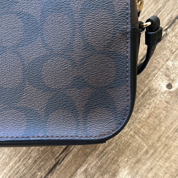 Coach mini camera bag signature canvas gold brown black crossbody shoulder bag - Picture 14 of 17